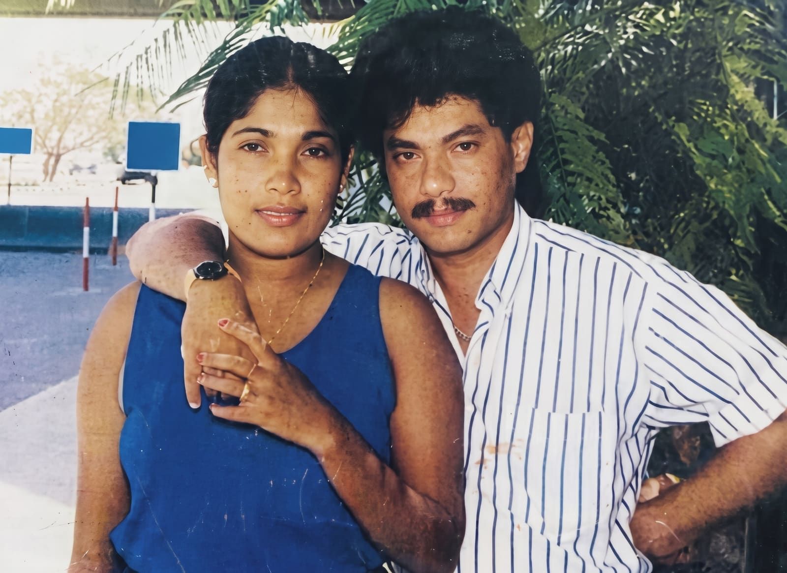 Rookantha & Chandralekha on tour during the foundational years of their duet partnership.